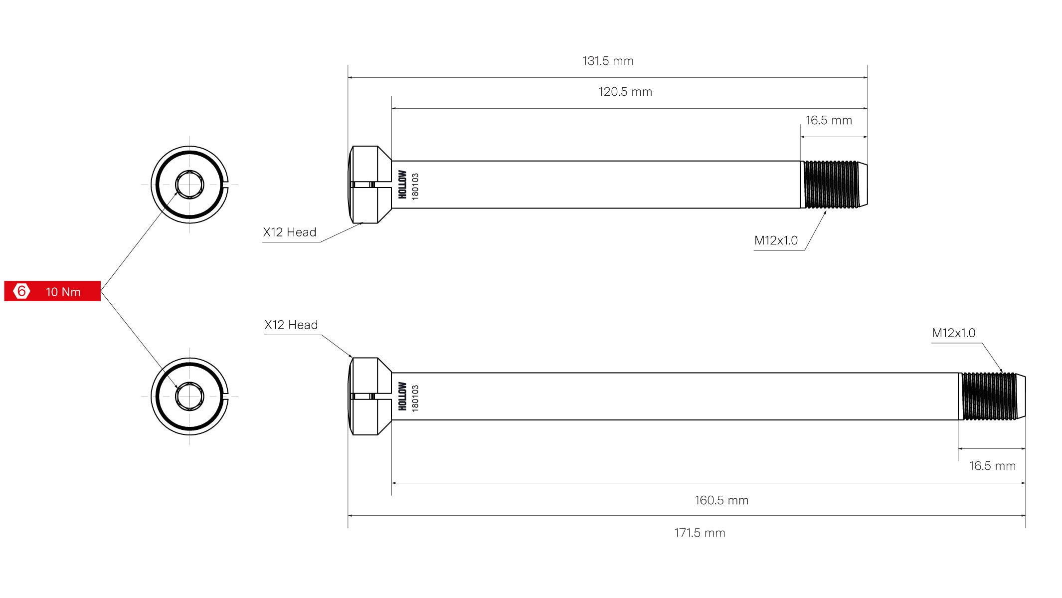 Thru Axle Kit - No 2